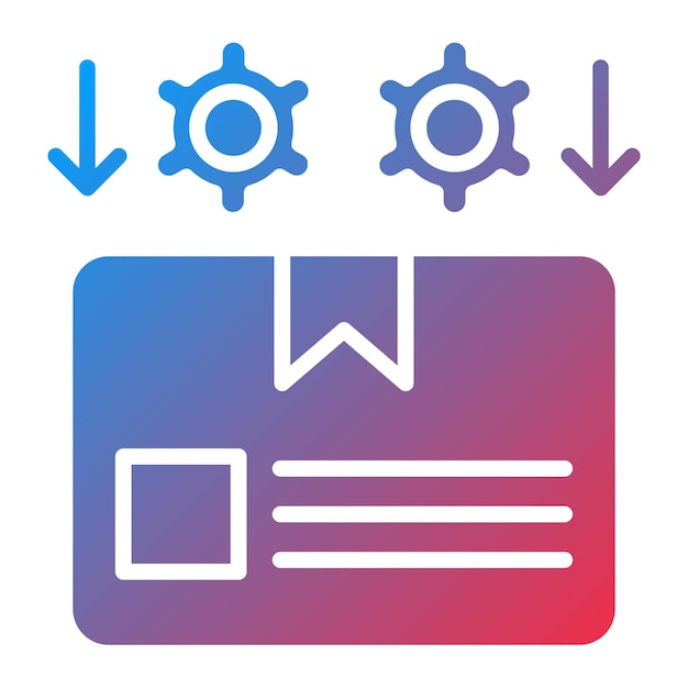 Vector Design Procedure Package Icon Style