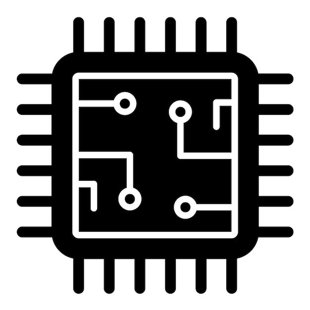 Vector Design Processor Icon Style