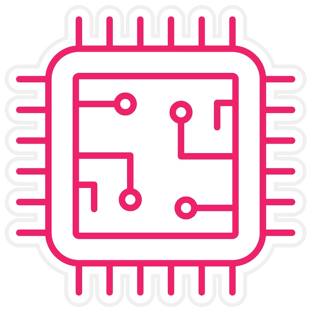 Vector Design Processor Icon Style