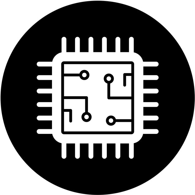 Vector Design Processor Icon Style