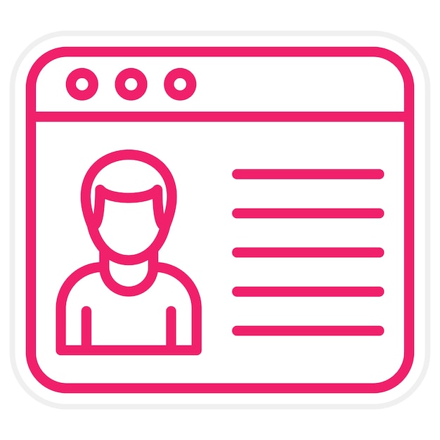 ベクターデザインプロフィール アイコンスタイル