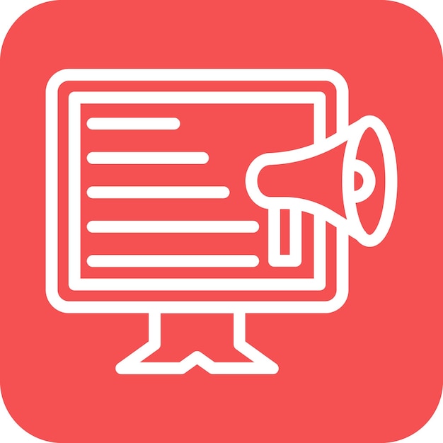Vector Design Programmatic Advertising Icon Style (Vectorontwerp voor programmatische reclame)