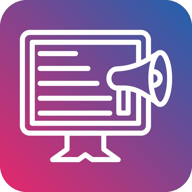 Vector Design Programmatic Advertising Icon Style (Vectorontwerp voor programmatische reclame)