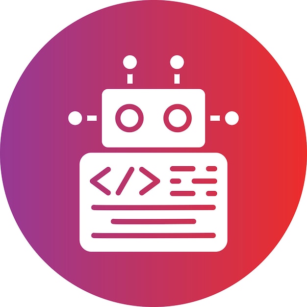 Vector vector design programmed robot icon style