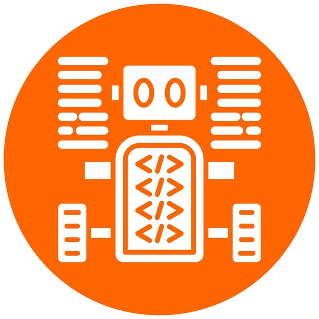 Vector vector design programmed robot icon style