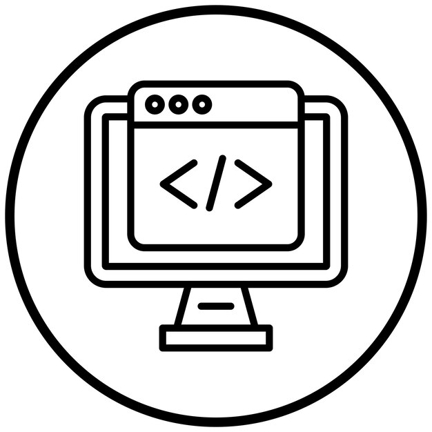 터 디자인 프로그래밍 아이콘 스타일