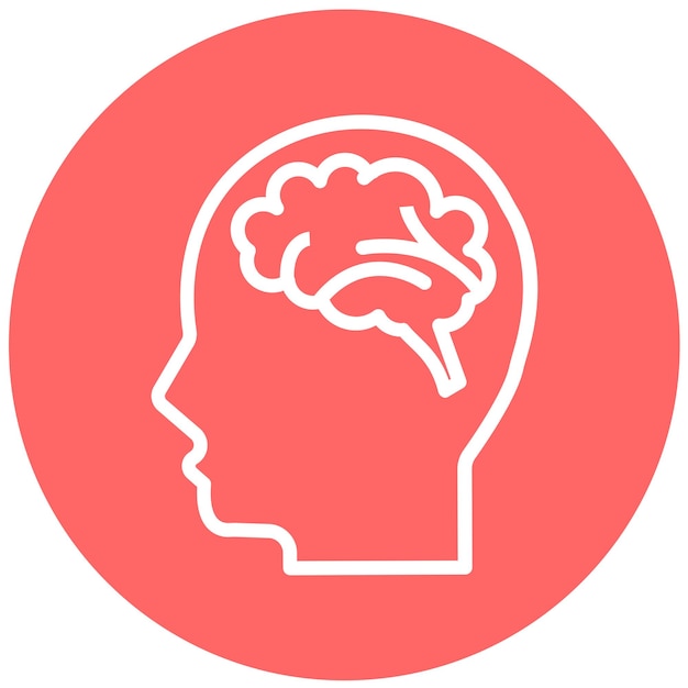 Vector Design Psychology Brain Icon Style