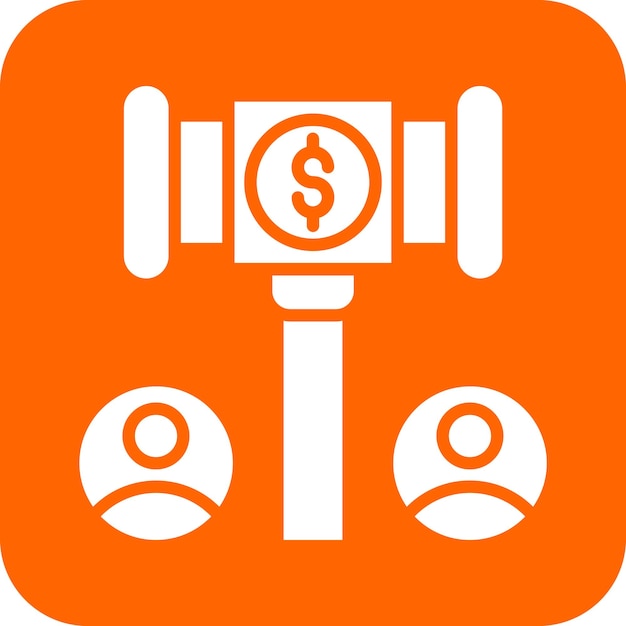 Vector Design Public Auction Icon Style