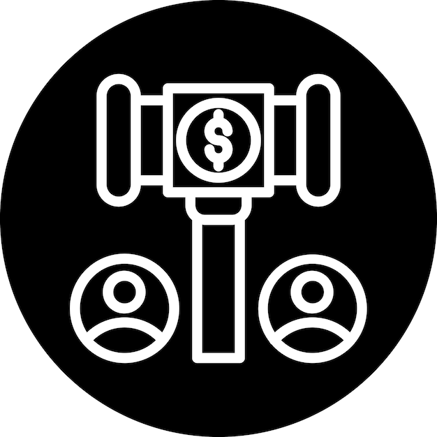 Vector Design Public Auction Icon Style