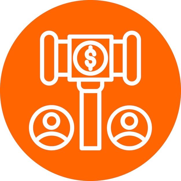 Vector Design Public Auction Icon Style