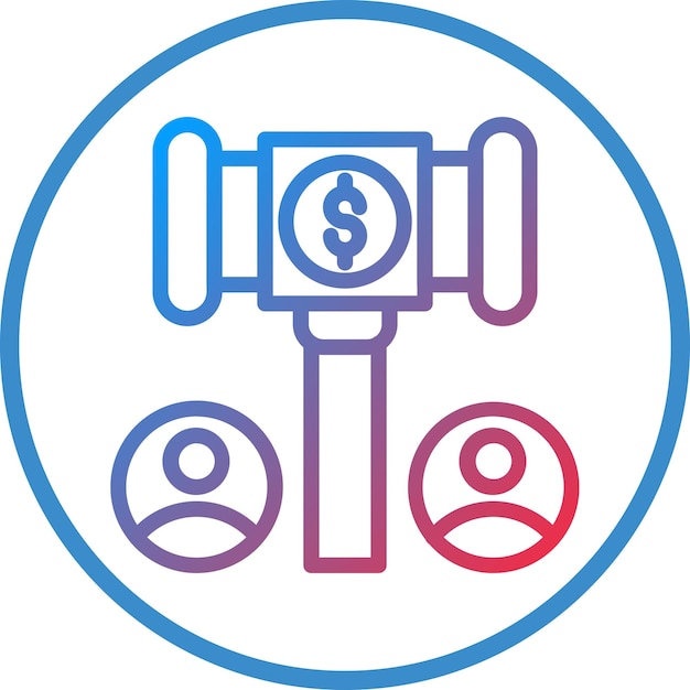 Vector Design Public Auction Icon Style