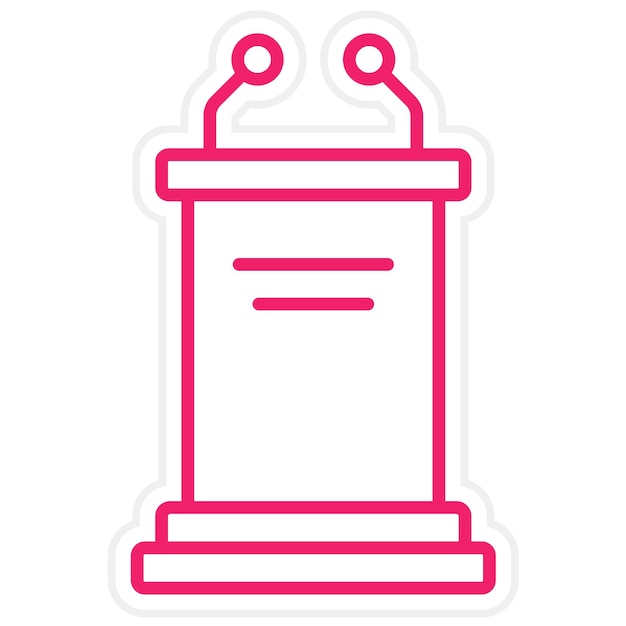 Vector Design Pulpit Icon Stijl