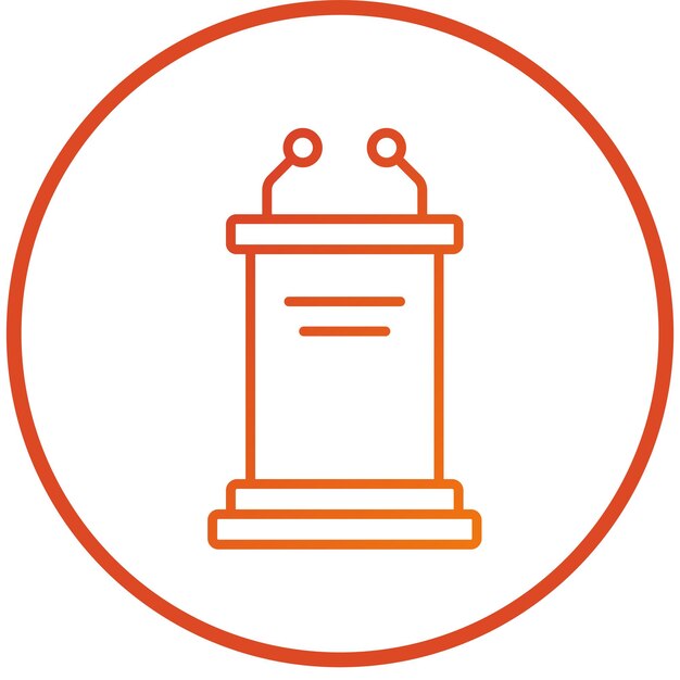 Vector Design Pulpit Icon Stijl
