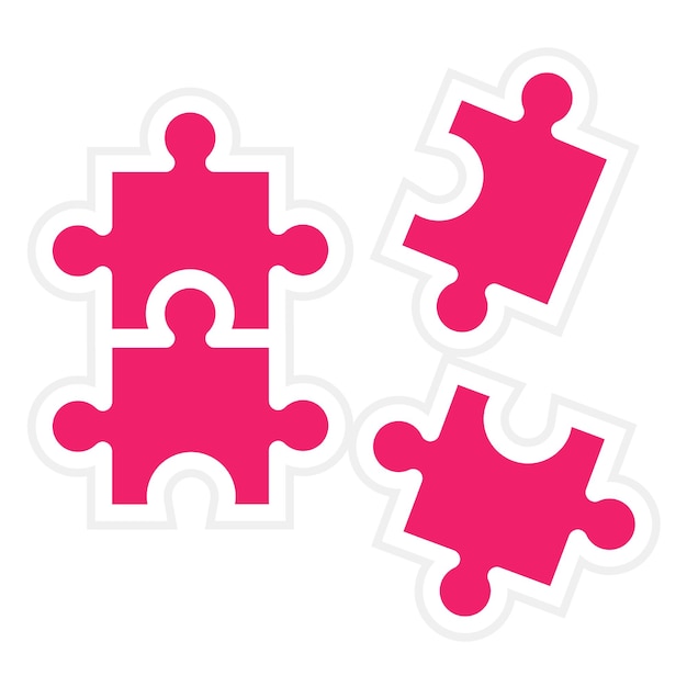 Vector vector design puzzle icon style