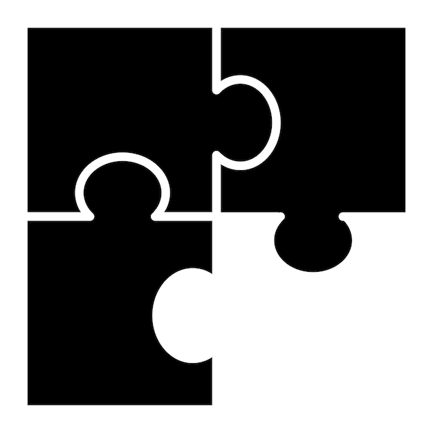 Vector vector design puzzle piece icon style