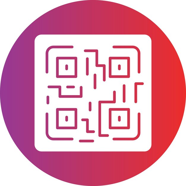Векторный дизайн QR-кода Стиль иконки
