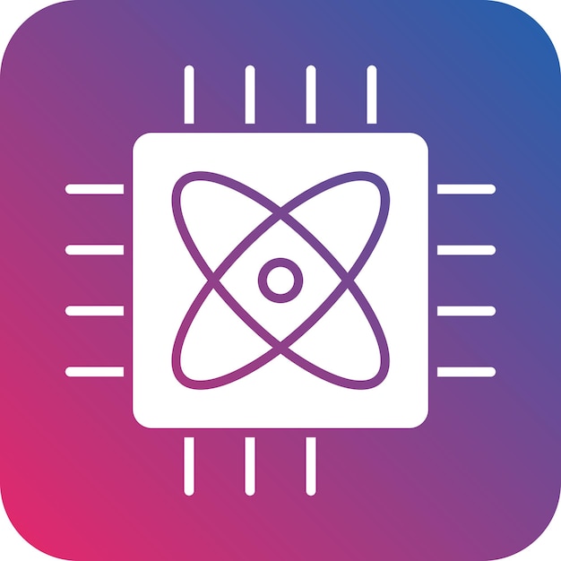 Vector Design Quantum Computing Icon Style