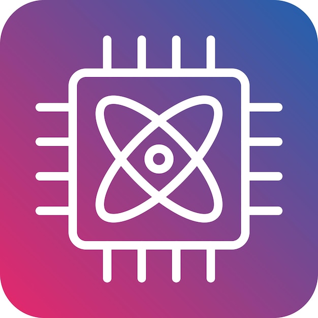 Vector vector design quantum computing icon style