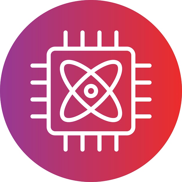 Vector Design Quantum Computing Icon Style