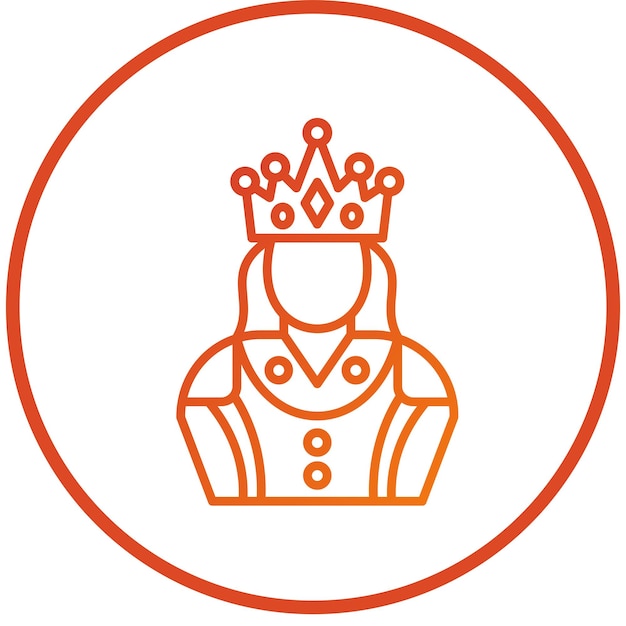 Вектор Векторный дизайн queen icon style