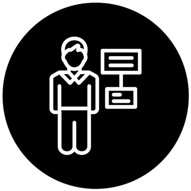 Vector Design Queue Planner Icon Stijl