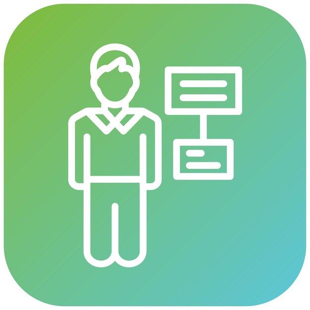 Vector Design Queue Planner Icon Stijl