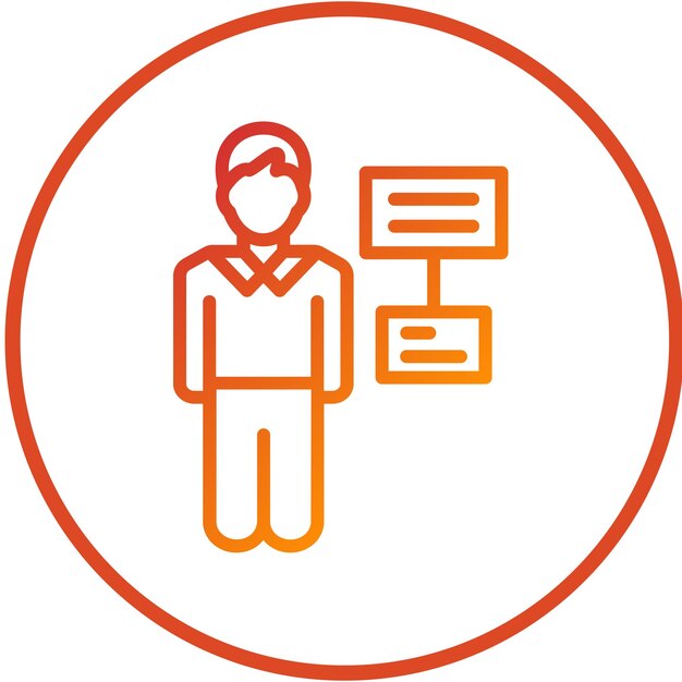 Vector Design Queue Planner Icon Stijl