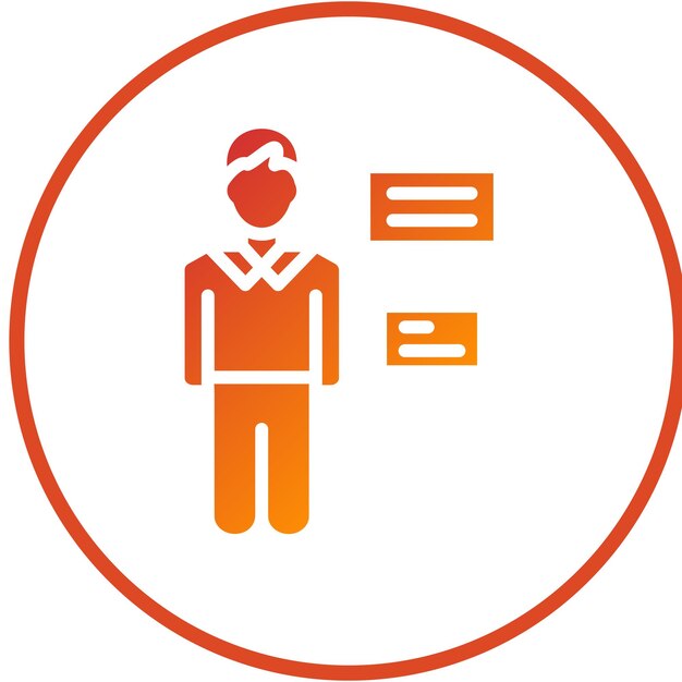 Vector Design Queue Planner Icon Stijl