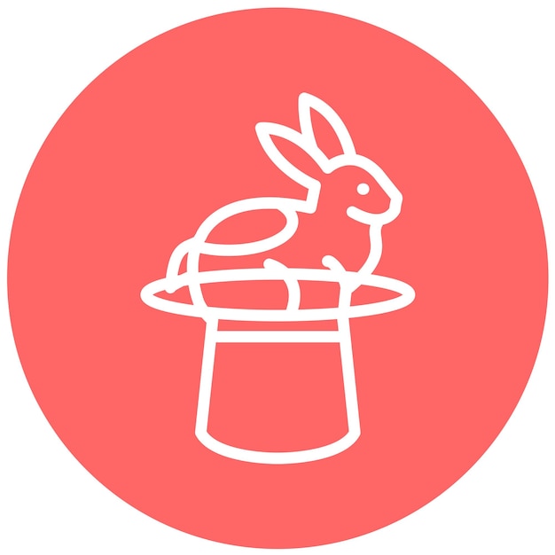 Vector vector design rabbit in hat icon style