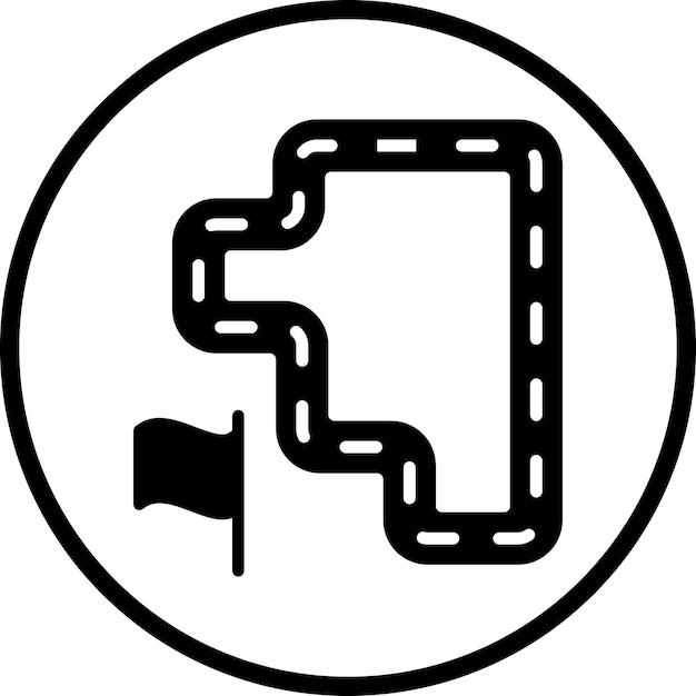 Vector vector design race track icon style