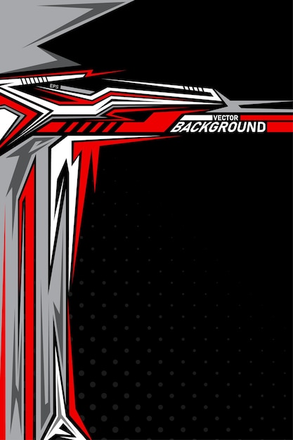 Vector design of racing car and tshirt background image