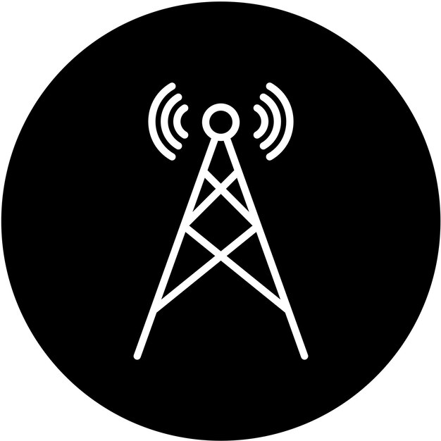 Vector Design Radio Antenna Icon Stijl