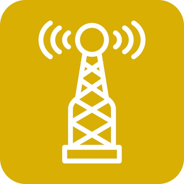 Vector Design Radio Antenna Icon Style