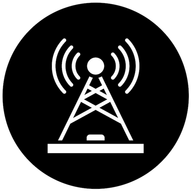 Vector Design Radio Antenna Icon Style