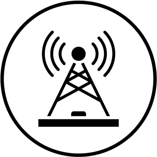 Vector Design Radio Antenna Icon Style