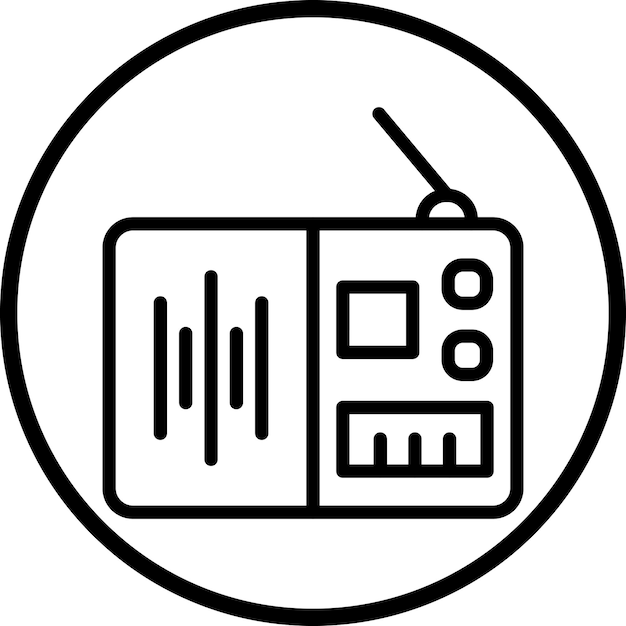 Vector Design Radio Icon Stijl