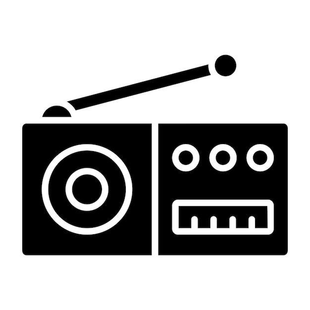 Vector Design Radio Icon Stijl