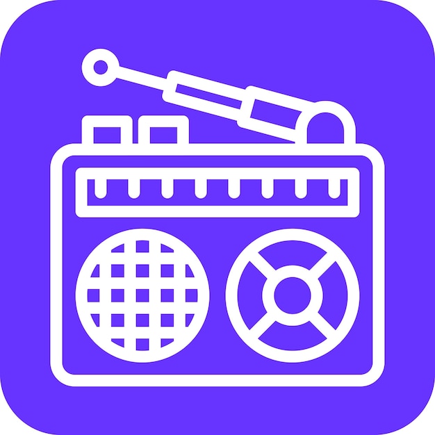 Vector vector design radio icon style