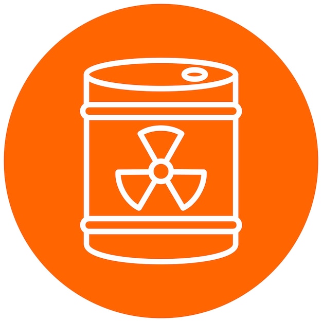 Vector Design Radioactive Barrel Icon Style