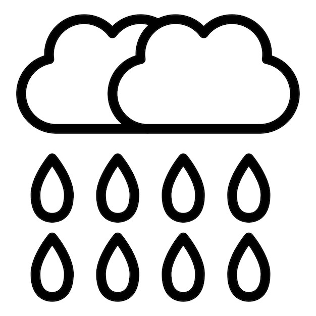 Векторный дизайн стиля иконки дождя
