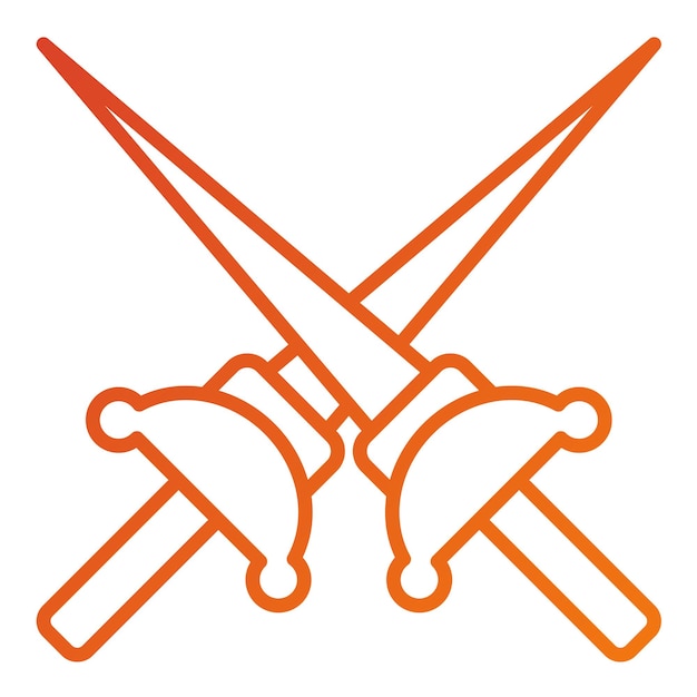 Vector vector design rapier icon style