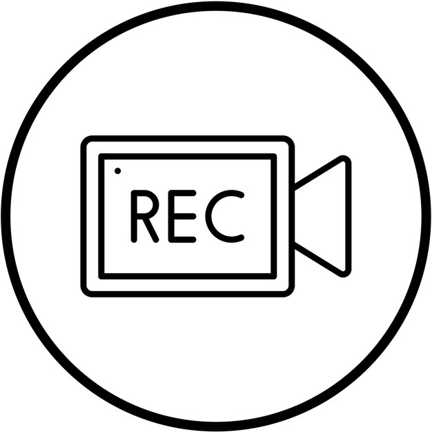 Vector vector design recording icon style