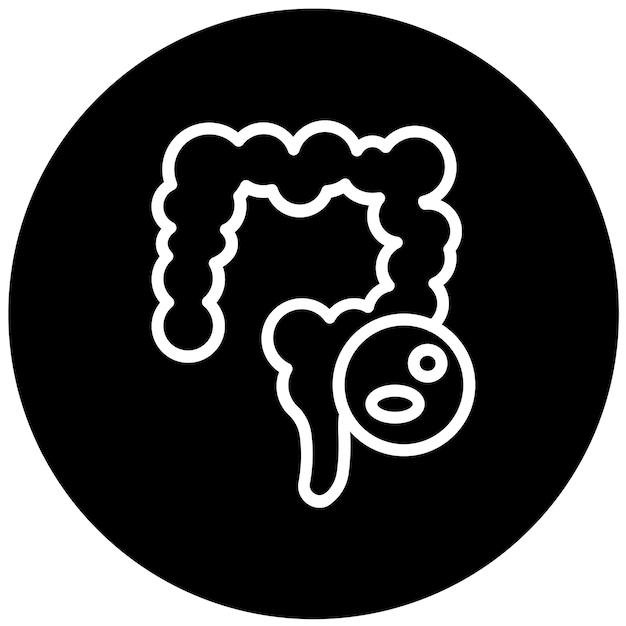 Vector Design Rectal Cancer Icon Style