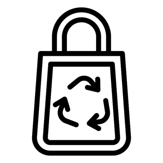 Vector Design Recycle Bag Icon Style