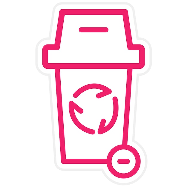 vector design recycle bin icon style