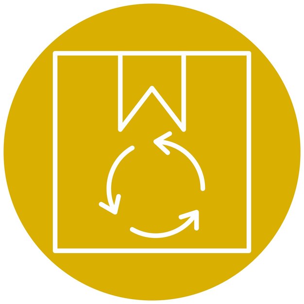 Vector Design Recycleable Packaging Icon Style (Vectorontwerp voor recyclebare verpakkingen)