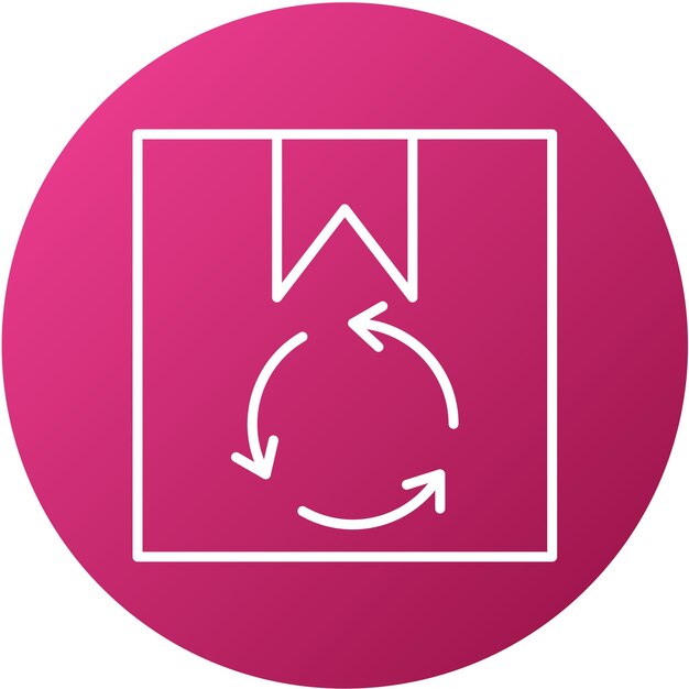 Vector Design Recycleable Packaging Icon Style (Vectorontwerp voor recyclebare verpakkingen)