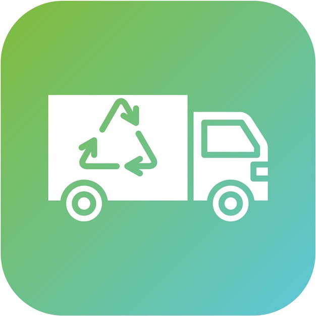 Vector Design Recycling Truck Icon Stijl