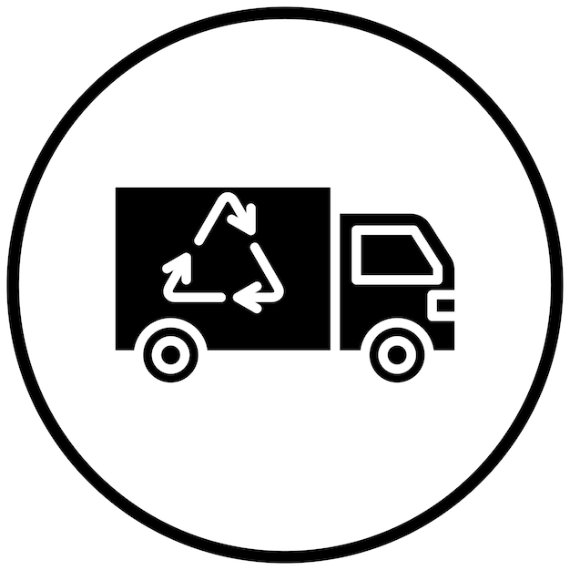 Vector vector design recycling truck icon stijl