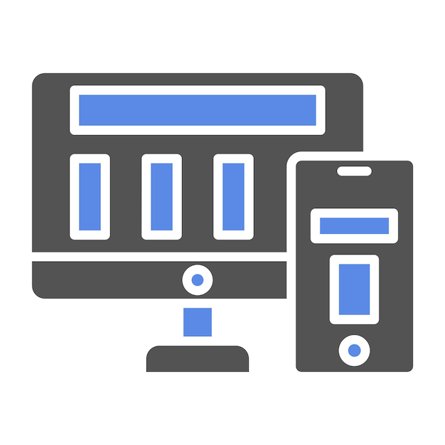 vector design responsive design icon style